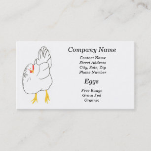 Tarjeta De Visita Los huevos liberan la gama, grano alimentado,
