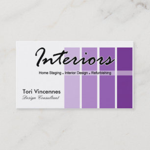 Tarjeta De Visita Los interiores se dirigen negocio del diseñador d