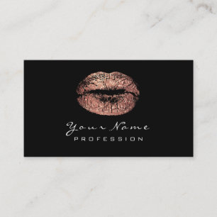Tarjeta De Visita Los labios del artista de maquillaje subió blanco