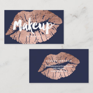 Tarjeta De Visita Los labios del artista de maquillaje subió el azu