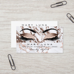 Tarjeta De Visita Los latigazos de las cejas del maquillaje subió