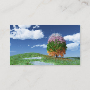 Tarjeta De Visita Los marcadores del árbol de temporada
