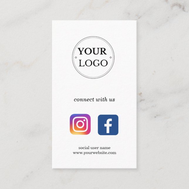 Tarjeta De Visita Los Medios Sociales Se Conectan Con Nosotros (Anverso)