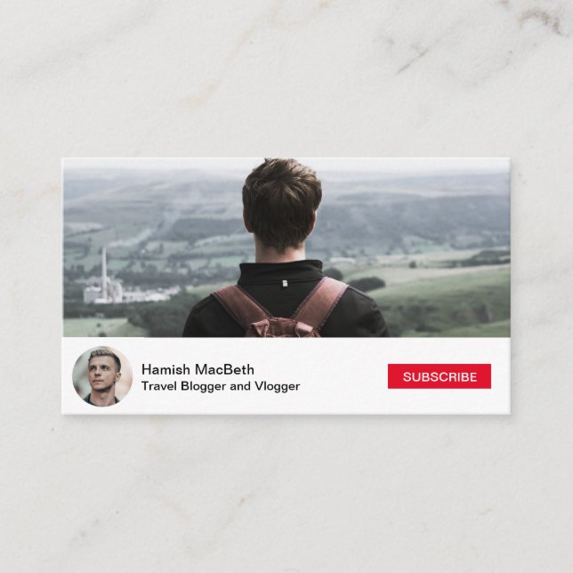 Tarjeta De Visita Los medios sociales YouTube inspiraron el | (Anverso)