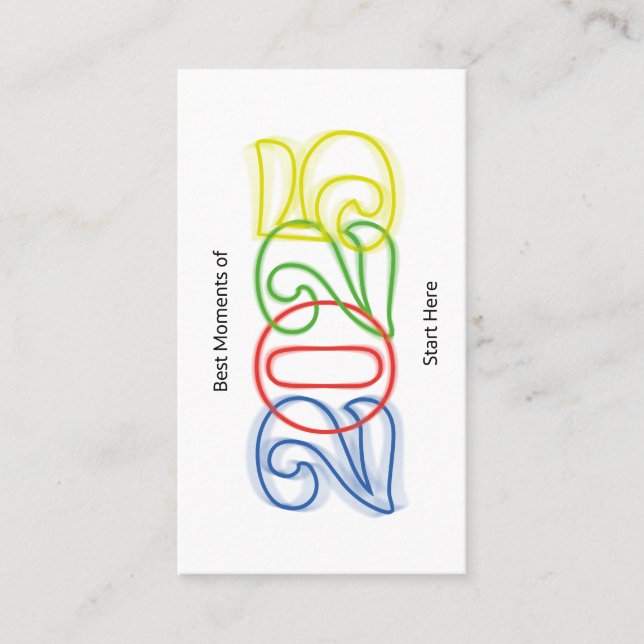 Tarjeta De Visita Los mejores momentos de 2025 empiezan aquí (Anverso)