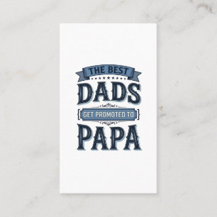 Tarjeta De Visita Los mejores papás son ascendidos a diseño de camis