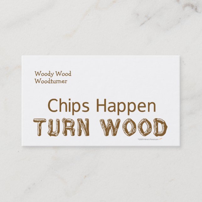 Tarjeta De Visita Los microprocesadores suceden vuelta Woodturning (Anverso)