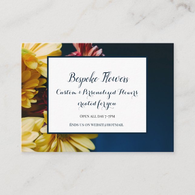Tarjeta De Visita los negocios gracias flores caseras florales (Anverso)