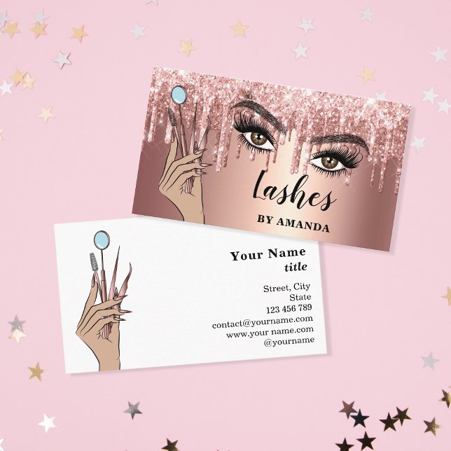 Tarjeta De Visita Los ojos de ceja de maquillaje moderno azotan a Gi (Subido por el creador)