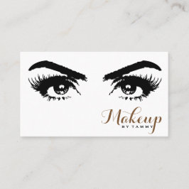 Tarjeta De Visita Los ojos elegantes se cierran encima de artista de