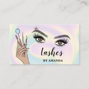 Tarjeta De Visita Los ojos modernos de ceja de labio le dan un latig