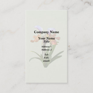 Tarjeta De Visita Los orquídeos de paphiopedilum se entrelazan