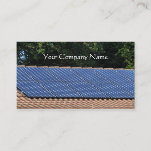 Tarjeta De Visita Los paneles solares en un tejado de la casa
