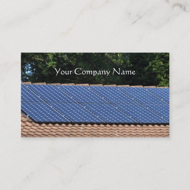 Tarjeta De Visita Los paneles solares en un tejado de la casa (Anverso)