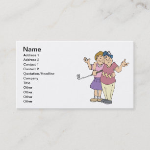 Tarjeta De Visita Los pares que Golf juntos permanecen juntos