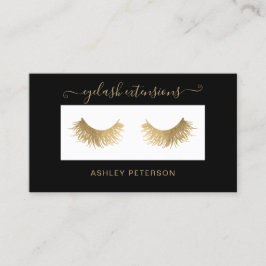 Tarjeta De Visita Los párpados dorados de moda moderna con un elegan