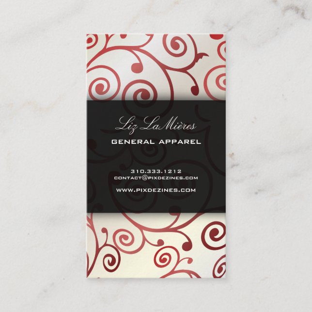 Tarjeta De Visita Los pastelitos de PixDezines giran + rojo rubí (Anverso)