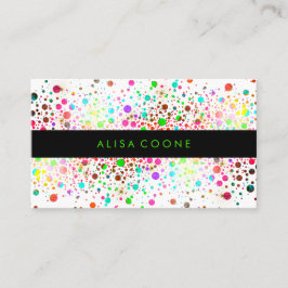 Tarjeta De Visita Los PixDezines Deslumbran Confetti/Puntos/Espectro