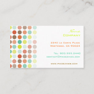 Tarjeta De Visita ¡Los puntos de polka retro/el color de fondo DIY!