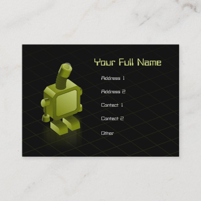 Tarjeta De Visita Los robots consiguen a veces la plantilla triste (Anverso)