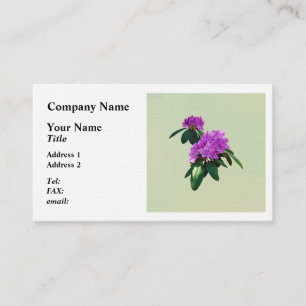 Tarjeta De Visita Los rododendros rosados encantadores