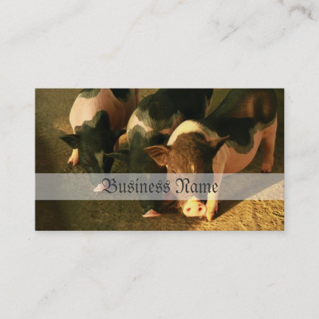 Tarjeta De Visita Los tres cerditos (Anverso)