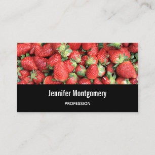 Tarjeta De Visita Lote de Fotografía de Fresas de Jugo Rojo