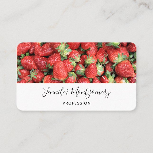 Tarjeta De Visita Lote de fresas de jugo rojo (Anverso)