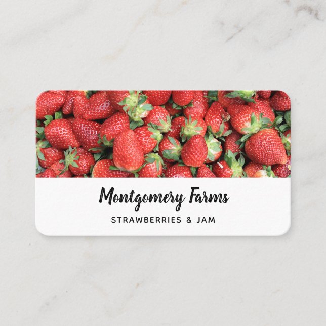 Tarjeta De Visita Lote de fresas de jugo rojo (Anverso)