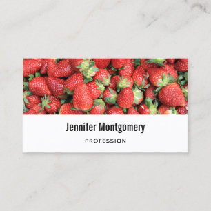 Tarjeta De Visita Lote de fresas de jugo rojo