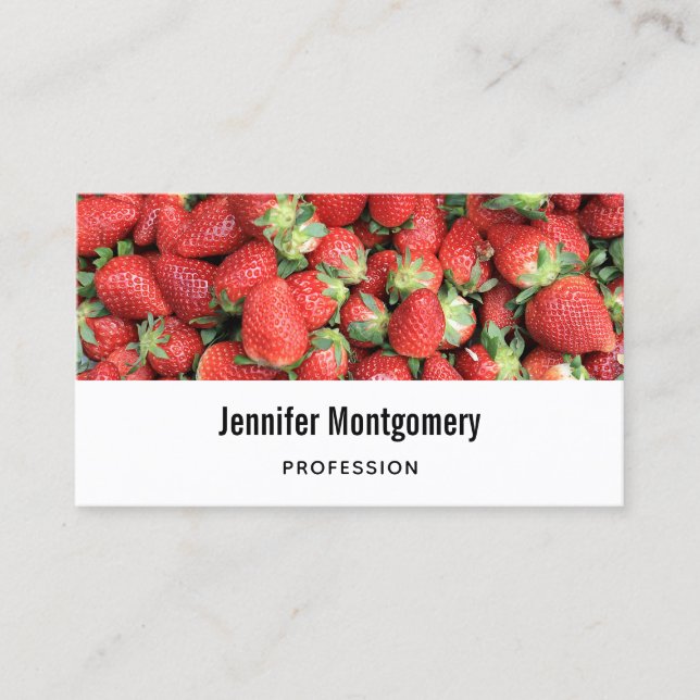 Tarjeta De Visita Lote de fresas de jugo rojo (Anverso)