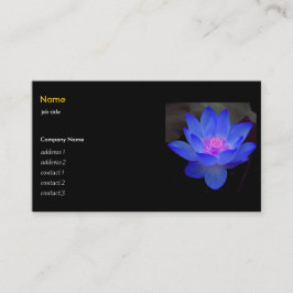 Tarjeta De Visita Loto azul, lirio