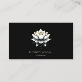 Tarjeta De Visita Loto Blanco Moderno y Elegante