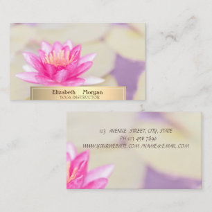 Tarjeta De Visita Loto de yoga profesional Bokeh