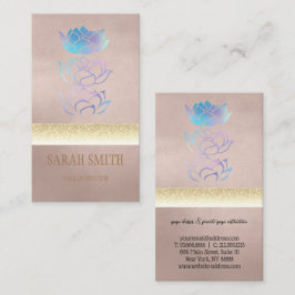 Tarjeta De Visita Loto holográfico dorado moderno