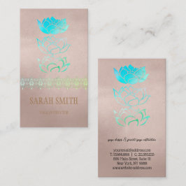 Tarjeta De Visita Loto holográfico dorado moderno