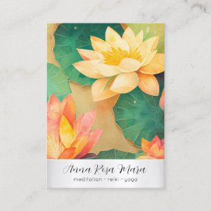 Tarjeta De Visita *~* Lotus 4 Arte   FOTO Naturaleza Flores QR AP67