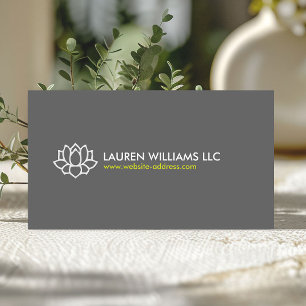 Tarjeta De Visita LOTUS BLOSSOM en GRIS
