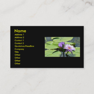 Tarjeta De Visita Lotus con la libélula