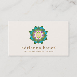 Tarjeta De Visita Lotus Flower Mandala