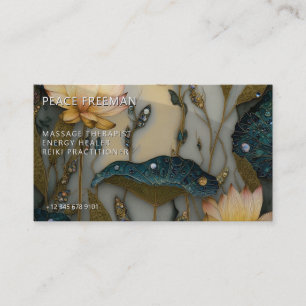 Tarjeta De Visita Lotus Light Awakening diseño botánico