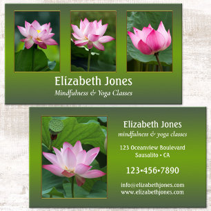 Tarjeta De Visita Lotus Mindfulness Yoga Tus Fotos