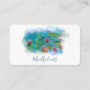 Tarjeta De Visita *~* Lotus Monet Lily Pond Floral Angel