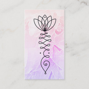 Tarjeta De Visita *~* Lotus Pastel Peony Healer Masaje Yoga Reiki