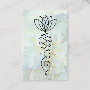 Tarjeta De Visita *_* Lotus Peony Heart Nirvana Massage Reiki Yoga