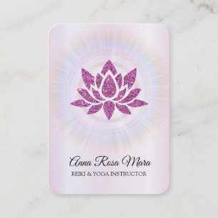 Tarjeta De Visita *~* Lotus Rays Reiki Energy Healing MAGENTA 