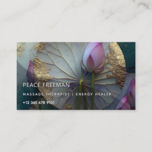 Tarjeta De Visita Lotus Reverie Diseño de Flor de Loto