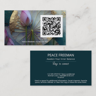 Tarjeta De Visita Lotus Reverie Diseño de Flor de Loto