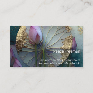 Tarjeta De Visita Lotus Reverie Diseño de Flor de Loto