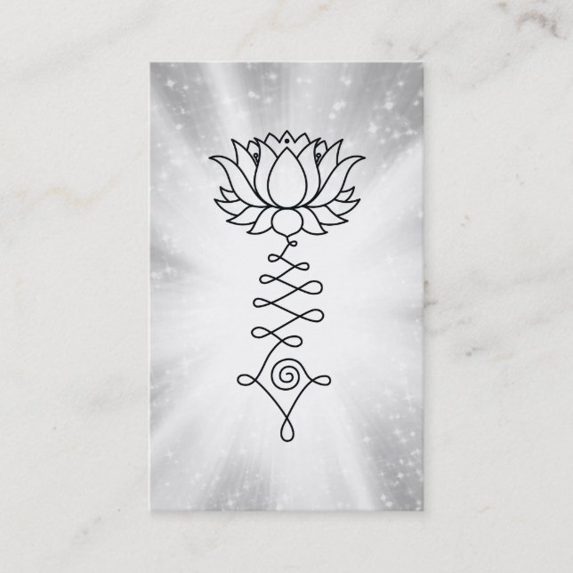 Tarjeta De Visita *~* Lotus Sparkle Raya Reciclando Energía Reiki (Anverso)
